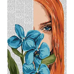 Картина за номерами "Барвиста поезія: Блакитна орхідея" ©art_selena_ua Ідейка KHO8583, 40x50 см
