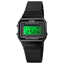 Чоловічий наручний годинник 1660BK Black Skmei acs0030641 - мініатюра 2