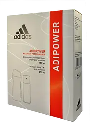 Набір для чоловіків Adidas 2020 Дезодорант-антиперспірант Adipower, 150 мл + Гель для душу 3in1 Body hair and face 250 мл - мініатюра 2