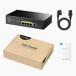 PoE-комутатор 6-портовий некерований Cudy GS1005PTS1 4 порти PoE+ SFP-порт гігабітний 120W (73-00503) - мініатюра 3