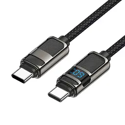 Кабель Hoco U137 Line 60W charging data cable with display Type-C to Type-C Black