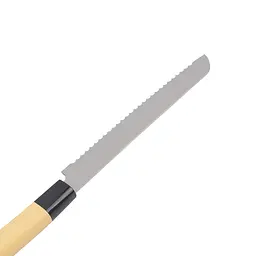 Ніж зубчастий кухонний для нарізки хліба з довгою пилкою з нержавіючої сталі 33 см, Kitchen Master 87767 - мініатюра 3