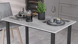Стіл універсальний Knap Ferrum-decor 750x1200x600 Чорний метал ДСП Бетон 16 мм (FRD-106352) - мініатюра 3