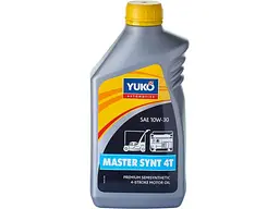 Масло напівсинтетичне YUKO 10W-30 1л для генераторів, косарок MASTER SYNT 4T