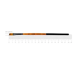 Пензель синтетика кутова Flame 1368А №1 коротка ручка ROSA (4823098534631)