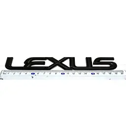 Емблема напис Lexus Чорна 192×23мм пластик, на скотчі - мініатюра 3