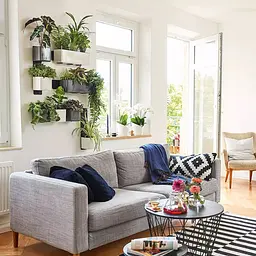 Комплект вазонів з кріпленням Lechuza Green Wall Home Kit Glossy 48х6х14 см антрацит (13524) - мініатюра 7