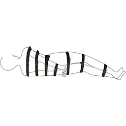 Ремені для бондажу Art of Sex - BDSM Bondage Black Night Simple - мініатюра 2