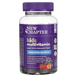 Мультивітаміни для дітей, Kid's Multivitamin, смак ягідно-цитрусовий, 60 жувальних ко New Chapter vit0003249