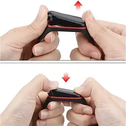 Ремінець Becover Vents Style для Xiaomi Mi Smart Band 5 / Mi Smart Band 6 Black-Red (705153) - мініатюра 4