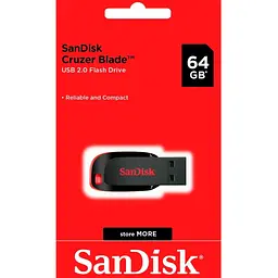 USB флеш-накопичувач SanDisk Cruzer Blade 64GB USB-A 2.0 (SDCZ50-064G-B35) [128356] - мініатюра 7