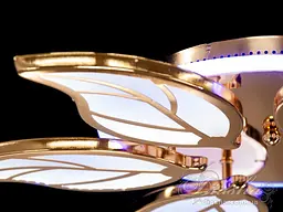 Люстра LED Diasha 8028/6G, 105W, 3200K-6500K, золото, сучасний стиль, з пультом, диммер, акрил - мініатюра 4
