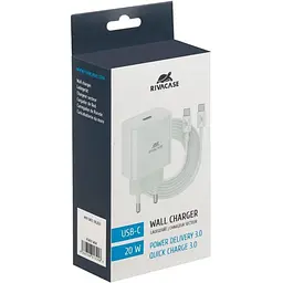 Зарядний пристрій Rivacase PS4101 WD4, PD 20 В, білий (PS4101 WD4 (White)) - мініатюра 3