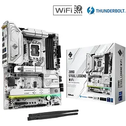 AsRock Z890 STEEL LEGEND WIFI (1851/Z890, 4*DDR5, 2*PCIex16, HDMI/TB4, 4xSATA, 4xM.2, 2.5Glan, 7.1ch - мініатюра 6