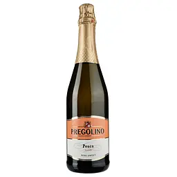 Уцінка. Напій винний слабоалкогольний газований Pregolino Fragola Pesca, білий, напівсолодкий, 8,5%, 0,75 л (478711) 