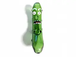 Скляна люлька N76 Green curved Cucumber 124 мм (GP0133) - мініатюра 2