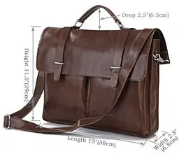 Портфель 14208 Vintage коричневий - мініатюра 7