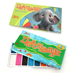 Пластилін восковий Little Artist 16 кольорів 320 г зі стеком (832539)