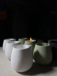 Масажна SPA-свічка в білому кашпо - мініатюра 2