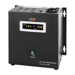 ДБЖ з правильною синусоїдою 12V LPY-W-PSW-500VA+(350Вт)5A/10A - мініатюра 3