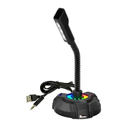 Мікрофон HP DHP-1100C RGB backlit 3.5мм+USB Black (DHP-1100C) - мініатюра 2
