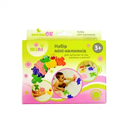 Набір мініковриків для купання та гри дитини у ванній кімнаті MINI1 6 шт Різнокольоровий