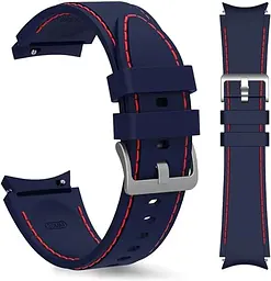Ремінець силіконовий BeWatch Samsung Galaxy Watch 4/5/6 20 мм Синій з червоним (1gw0206) - мініатюра 5