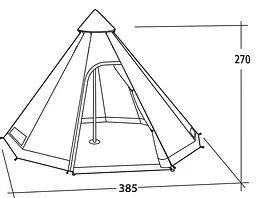 Намет восьмимісний Easy Camp Moonlight Tipi Grey (120381) - мініатюра 13