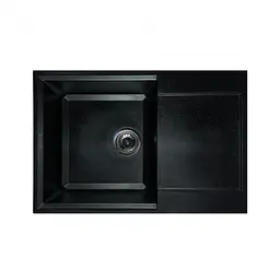 Кухонна мийка Adamant HORIZON MEDIUM чорна 700x500x230 мм, з крилом 70 см - мініатюра 2