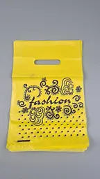 Пакет із прорізною ручкою (20*30)"Fashion візерунок жовтий (100 шт.)