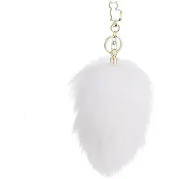 Металева анальна пробка Кролячий хвост Lockink Sevanda White Bunny-Tail Anal Pear-shape Plug - мініатюра 5