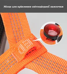 Шлея для собак Truelove TLH6071 світловідбиваюча з міцною ручкою, регульована, XS Помаранчевий - мініатюра 9