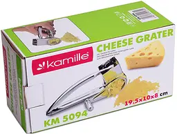 Тертка для сиру механічна Kamille 19.5х10.8 см kuh0009305 - мініатюра 6