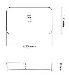 Умивальник VBI Triest anthracite marble накладний VBI-012717, Мрамор - мініатюра 2