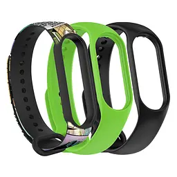 Комплект силіконових ремінців для фітнес браслетів Xiaomi Mi Band 5/6/7, Silicone, wolverine, зі зручною застібкою, на фітнес трекер та смарт годинник, ArmorStandart (ARM87047) - мініатюра 2