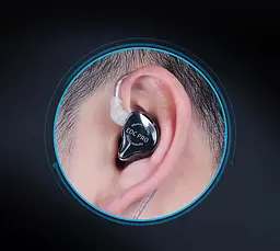 Вакуумні навушники KZ EDC Pro Hi-Fi з потужним басом та мікрофоном (Сірий) - мініатюра 8