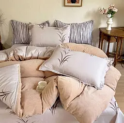 Постельное белье евро из велюра и фланели Colorful Home Print 2 21805 200х230 см