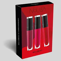 Набір стійких помад Nouba Millebaci №1 Red Set, 3 шт. - мініатюра 2
