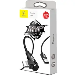 Кабель Baseus MVP Elbow L Shape Cable USB to Lightning 1.5A 2m CALMVP-A01 Black - мініатюра 4