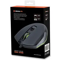 Комп'ютерна мишка Real-El RM-550 USB Black (EL123200027) - мініатюра 9