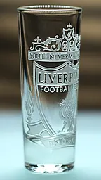 Скляна чарка 60мл Liverpool з гравіюванням подарунок для фаната стопка ФК Ліверпуль футбольна стопка - мініатюра 2