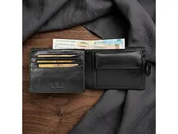 Чоловіче портмоне Italico з натуральної шкіри 396 Чорне 12,5x9,5x3 см TONY PEROTTI acs0032379 - мініатюра 2