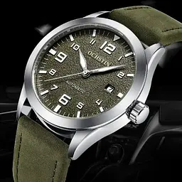 Водостійкий механічний годинник Ochstin Military silver - мініатюра 2