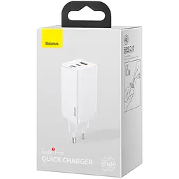 Блок живлення 65 W Baseus GAN2 зарядний адаптер 3 порти - мініатюра 3