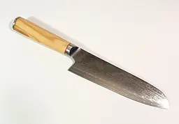Ніж сантоку 20 см Damascus DK-OK 4004 AUS-10 Дамаська сталь 67 шарів