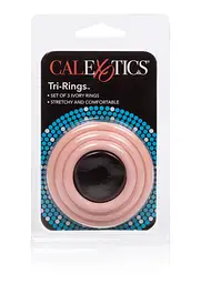 Ерекційне кільце CalExotics Tri-Rings 3 шт тілесний - мініатюра 5