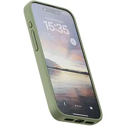 Чохол-накладка Njord Suede MagSafe Case Olive для iPhone 15 Pro Max (NA54SU06) - мініатюра 4