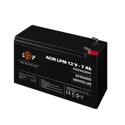 Акумулятор AGM LPM 12V - 7 Ah - мініатюра 4