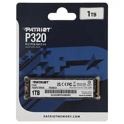 Накопичувач SSD M.2 Patriot P320 1TB NVMe 2280 Gen3.0 x4 3D TLC (P320P1TBM28) - мініатюра 2