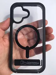Чохол ZAGG Gear4 Rainier MagSafe KS для iPhone 17 Прозорий протиударний із підставкою Black аналог OtterBox - мініатюра 6